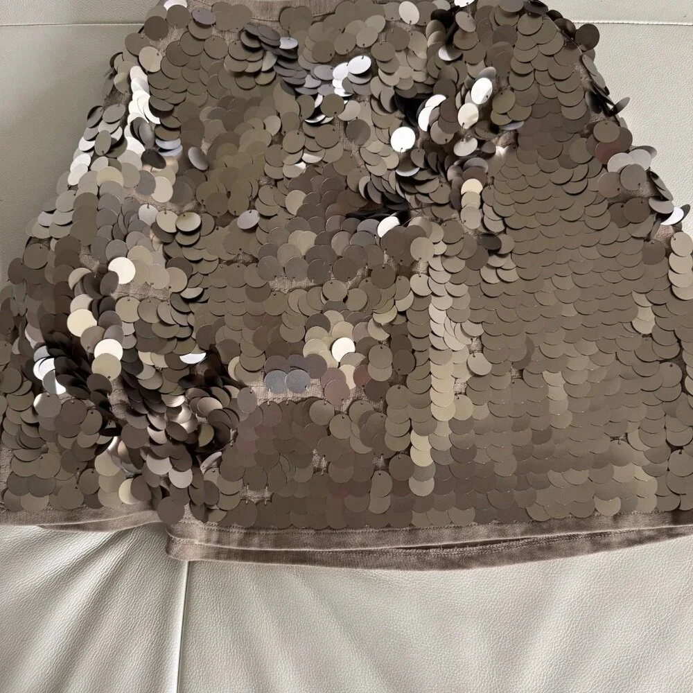 New with tags J Crew Collection Pailette Mini Skirt- Bronze - Picture 6 of 11